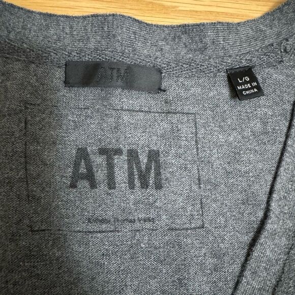 ATM Anthony Thomas Melillo Men’s Cardigan Size L – Cotton Cashmere Blend - Picture 6 of 8